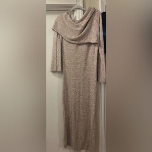ASOS Taupe Cowl Neck Sweater Dress